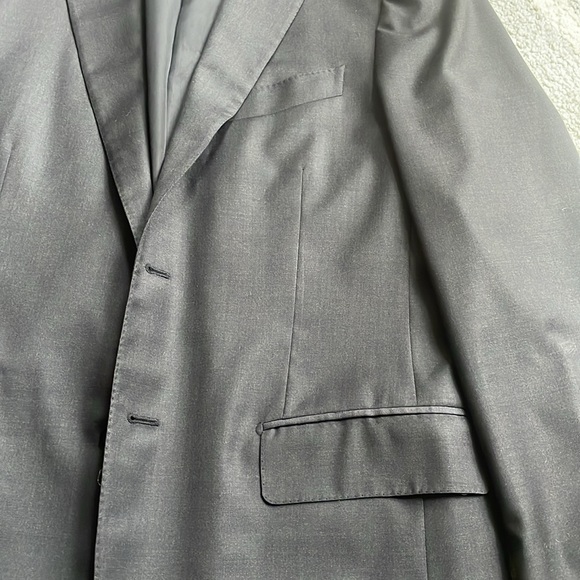 Isaia Aquaspider 160’s Charcoal Jacket - Picture 3 of 12